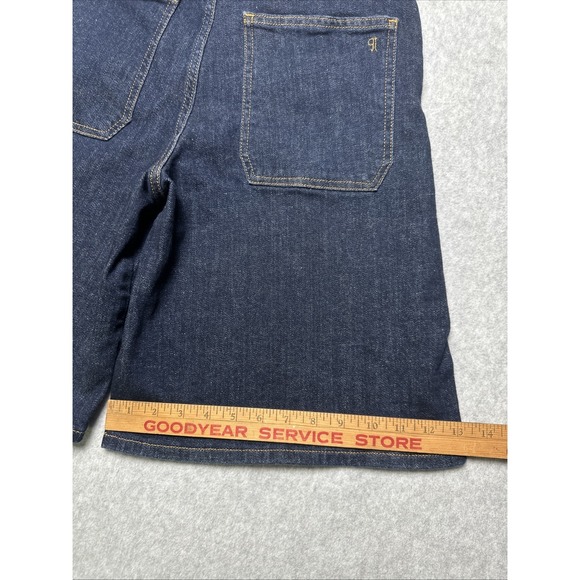 Anthropologie Pilcro Bermuda Dark Blue Long Denim Jean Shorts Woman's Size 25 - Picture 6 of 7